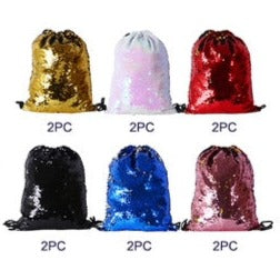Sequin Drawstring Bag