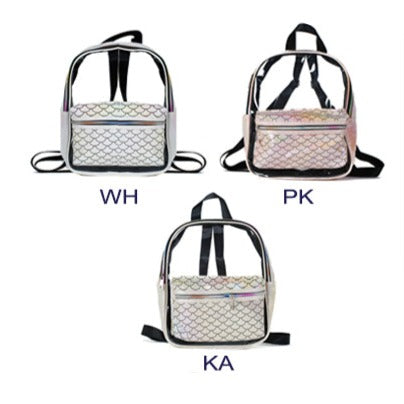 Mini Holographic Mermaid Scale Backpack