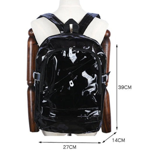 Shiny Black Backpack