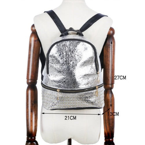 Metallic Mini Backpack