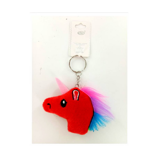 GYH6112 - Plush Unicorn Head Keychain