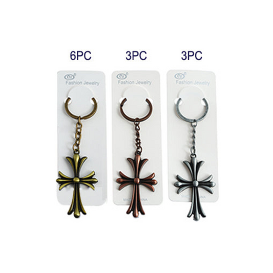 JK26830 - Casting Metal Cross Keychain