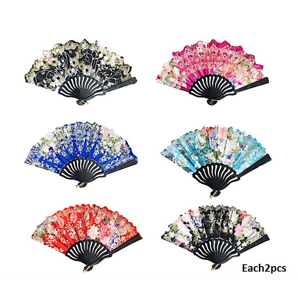 Vintage Floral Folding Fan