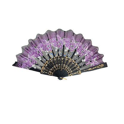 Vintage Butterfly Embroidery Folding Fan