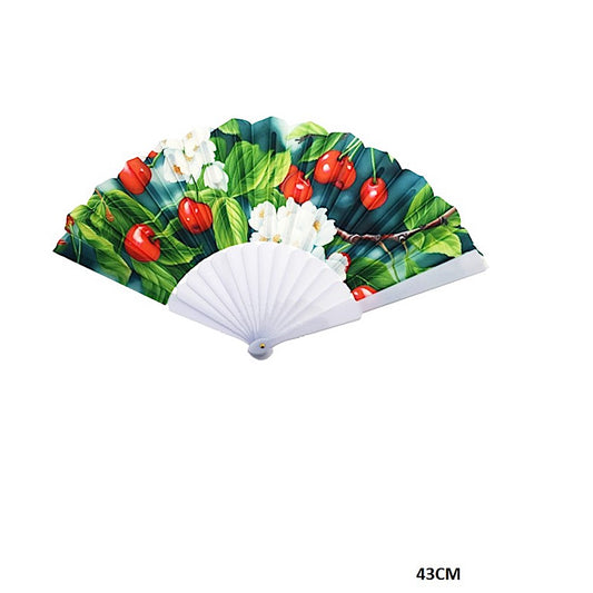 Assorted Cherry Print Handheld Fan
