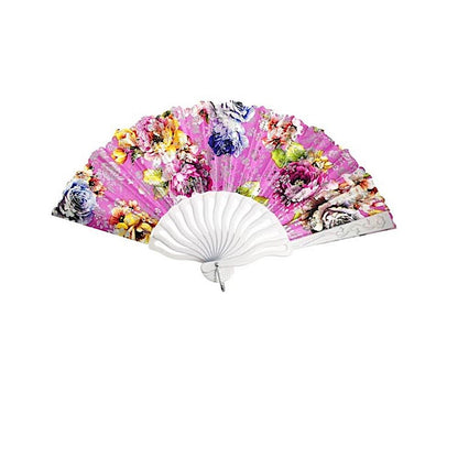 Floral Print Handheld Fan