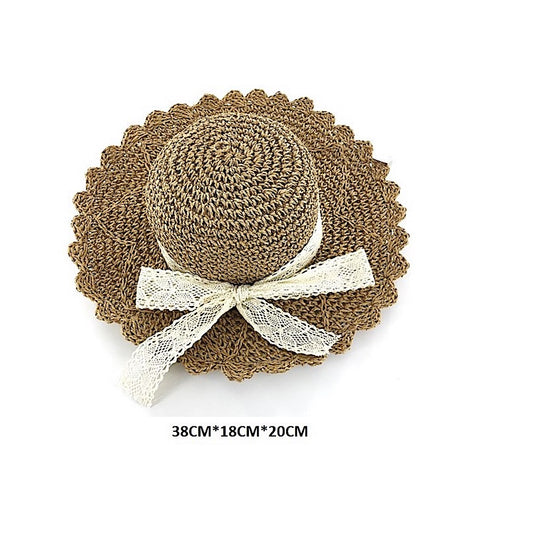 GKH058 - Straw Sunhat with Lace Ribbon