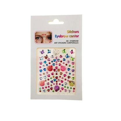 Assorted Shapes Adhesive Face Sticker Gems
