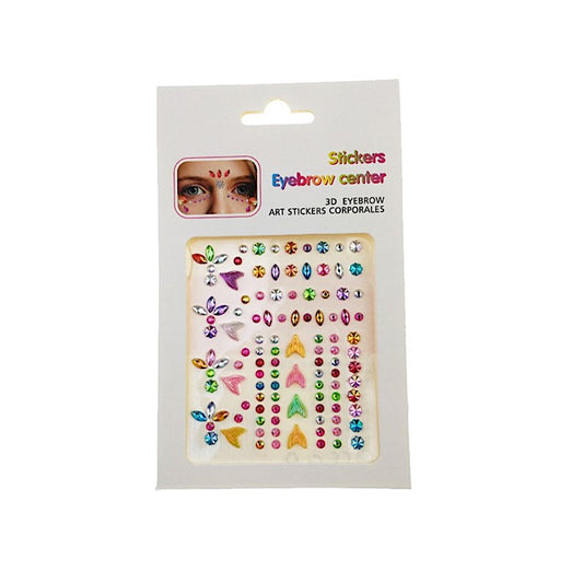 Assorted Shapes Adhesive Face Sticker Gems