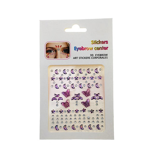 Assorted Shapes Adhesive Face Sticker Gems