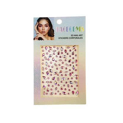 Assorted Shapes Adhesive Face Sticker Gems