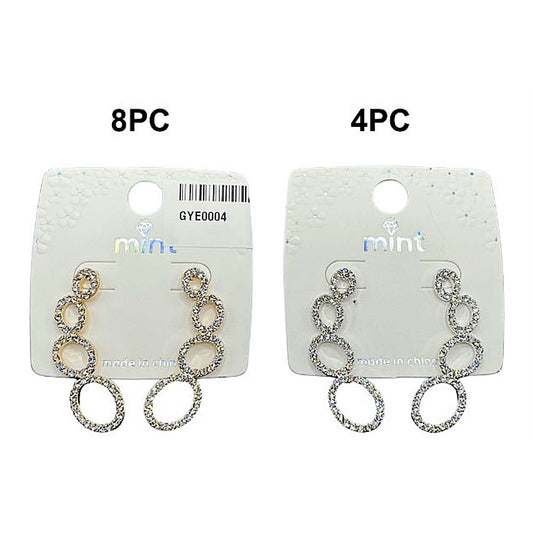 GYE0004 - Curved Rhinestone Drop Earring