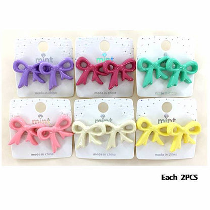 Colorful Bow Post Earring