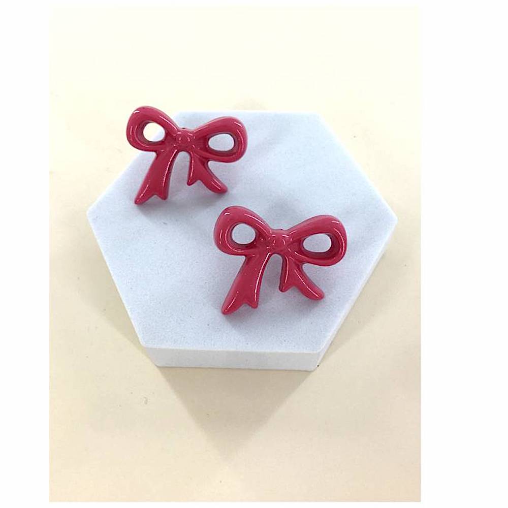 Colorful Bow Post Earring