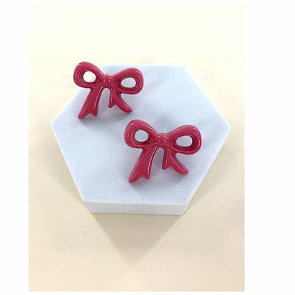 Colorful Bow Post Earring