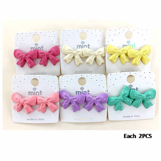 GYE0052 - Colorful Bow Post Earring