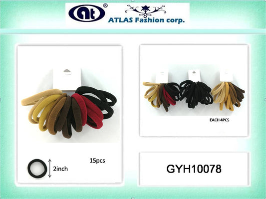 GYH10078 - Seamless Nylon Hair Tie 15 Pce Set