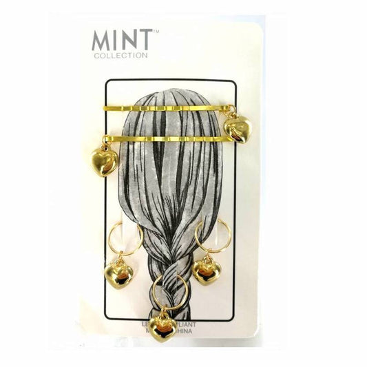 GYH10211 - Heart Hair Braid Ring & Bobby Pin Set