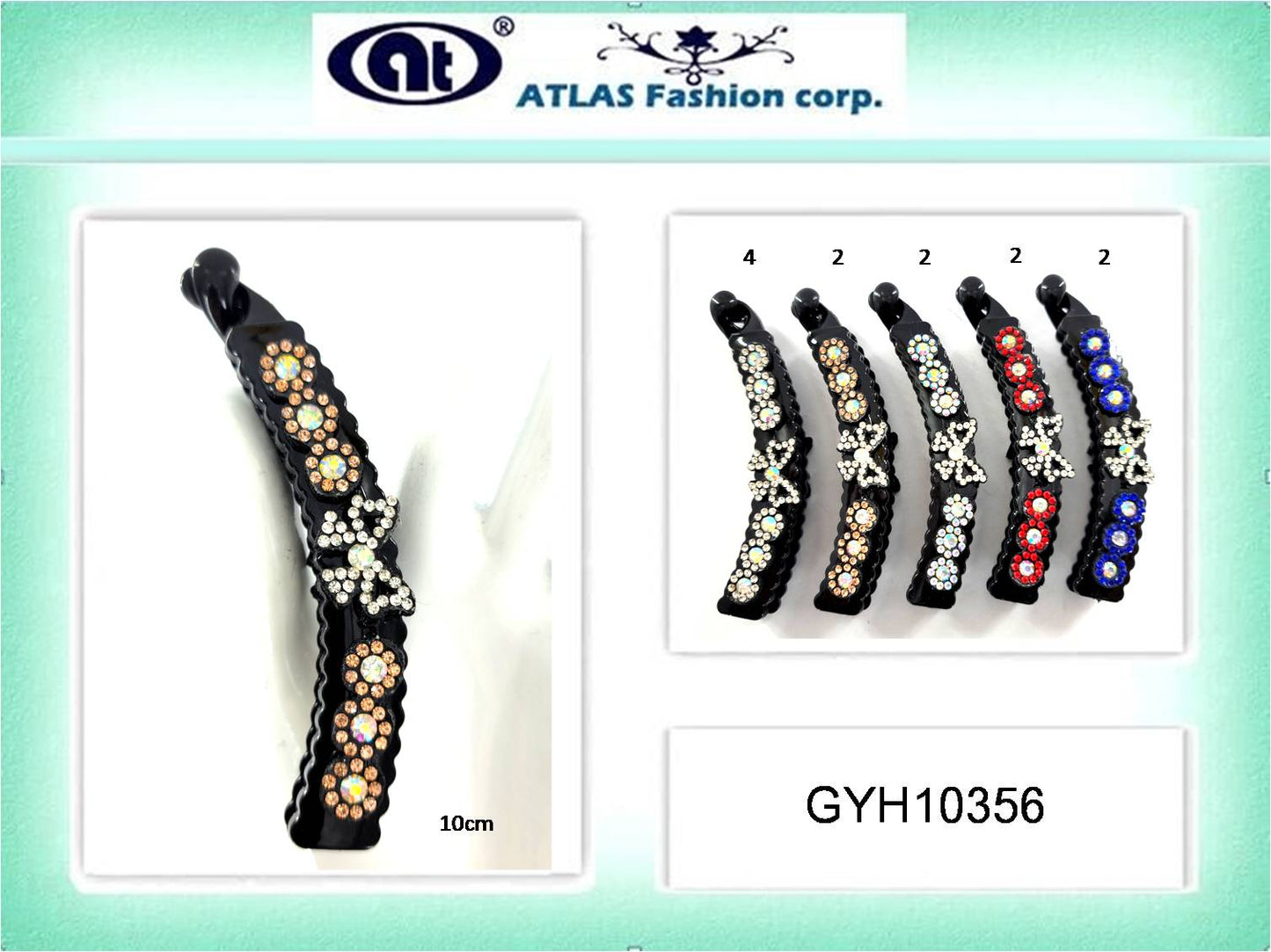 GYH10356 - Rhinestone Bow Banana Clip