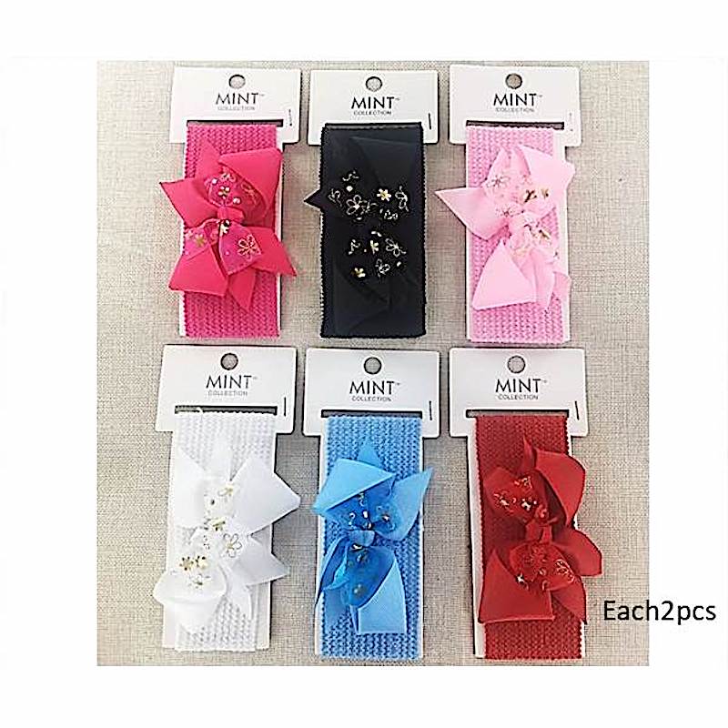 GYH10434 - Flower Pattern Bow Headwrap