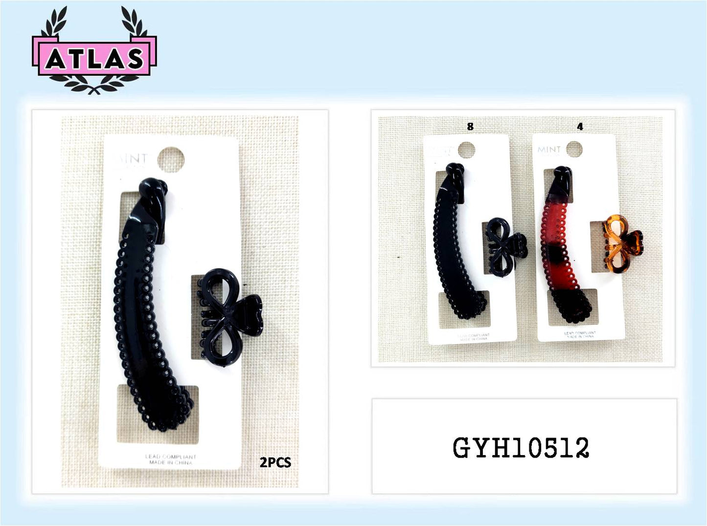 GYH10512 - Banana Clip & Claw Clip Set