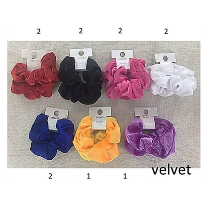 GYH10528ASST - Velvet Hair Tie 2 Pce Set