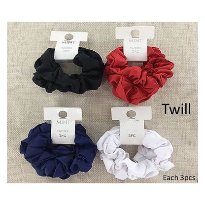 GYH10533TM - Tommy Twill Hair Tie 3 Pce Set