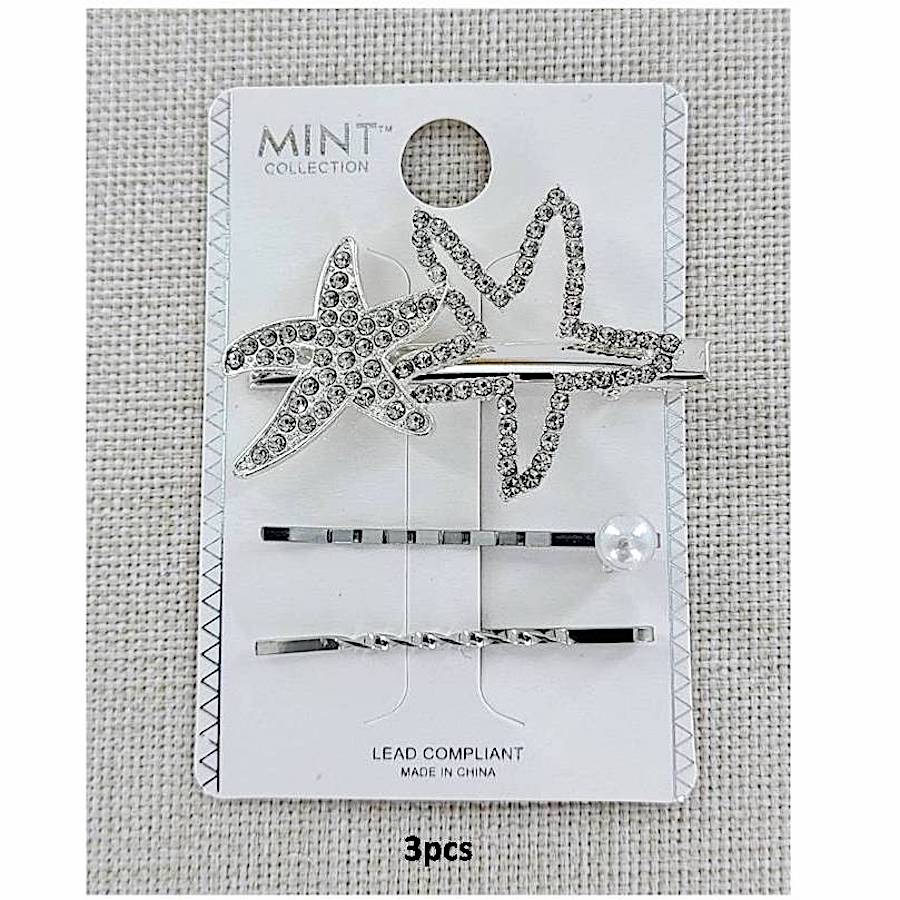 GYH10706 - Rhinestone Starfish Hair Clip Set