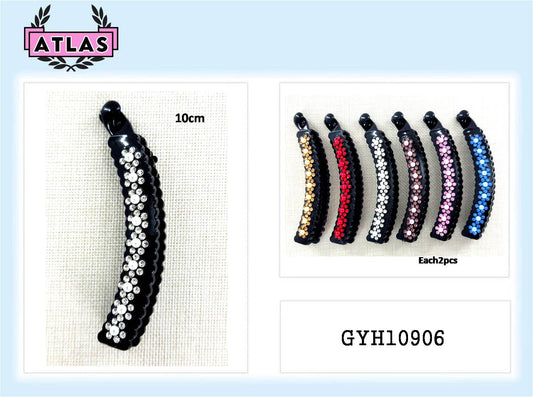 GYH10906 - Rhinestone Flower Banana Clip