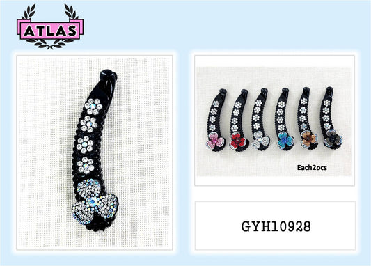 GYH10928 - Rhinestone Flower Banana Clip