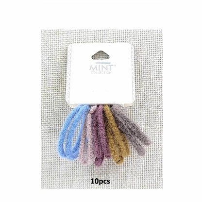 GYH11019 - Fuzzy Hair Ties 10 Pce Set