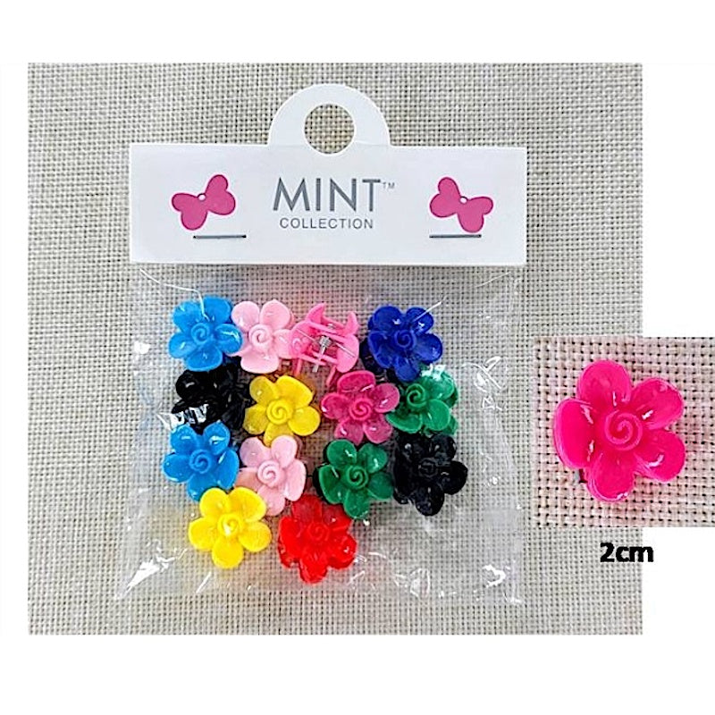 GYH11125 - Mini Rainbow Flower Claw Clips