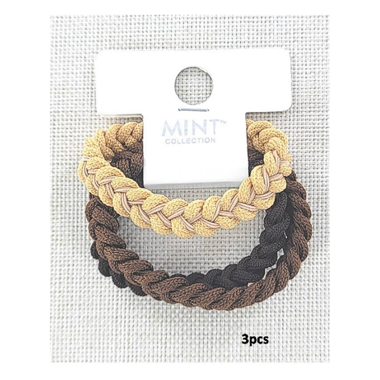 GYH11193- Braided Hair Ties 3 Pce Set