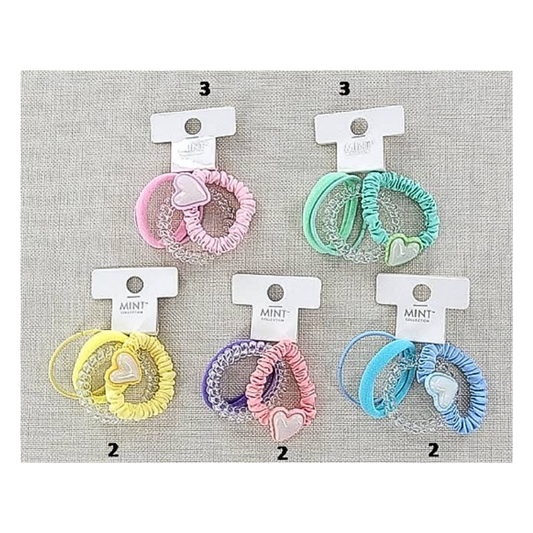 GYH11195 - Assorted Pastel Hair Tie 4 Pce Set