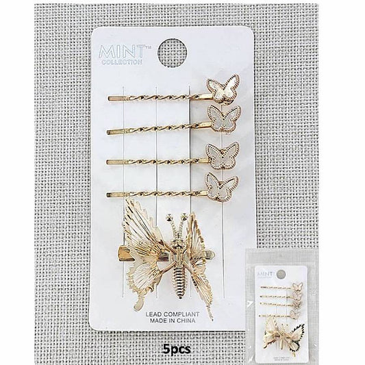 GYH11210 - Metal Butterfly Hair Clip Set