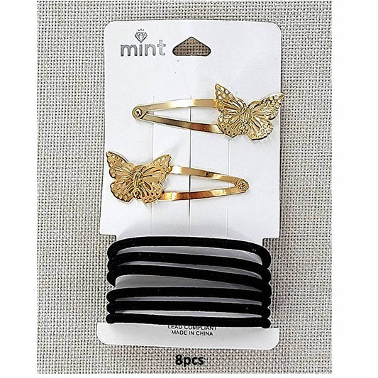 GYH11212 - Butterfly Clip & Hair Tie Set