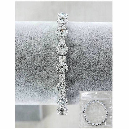 Silver Plated Crystal Cuff Bracelet