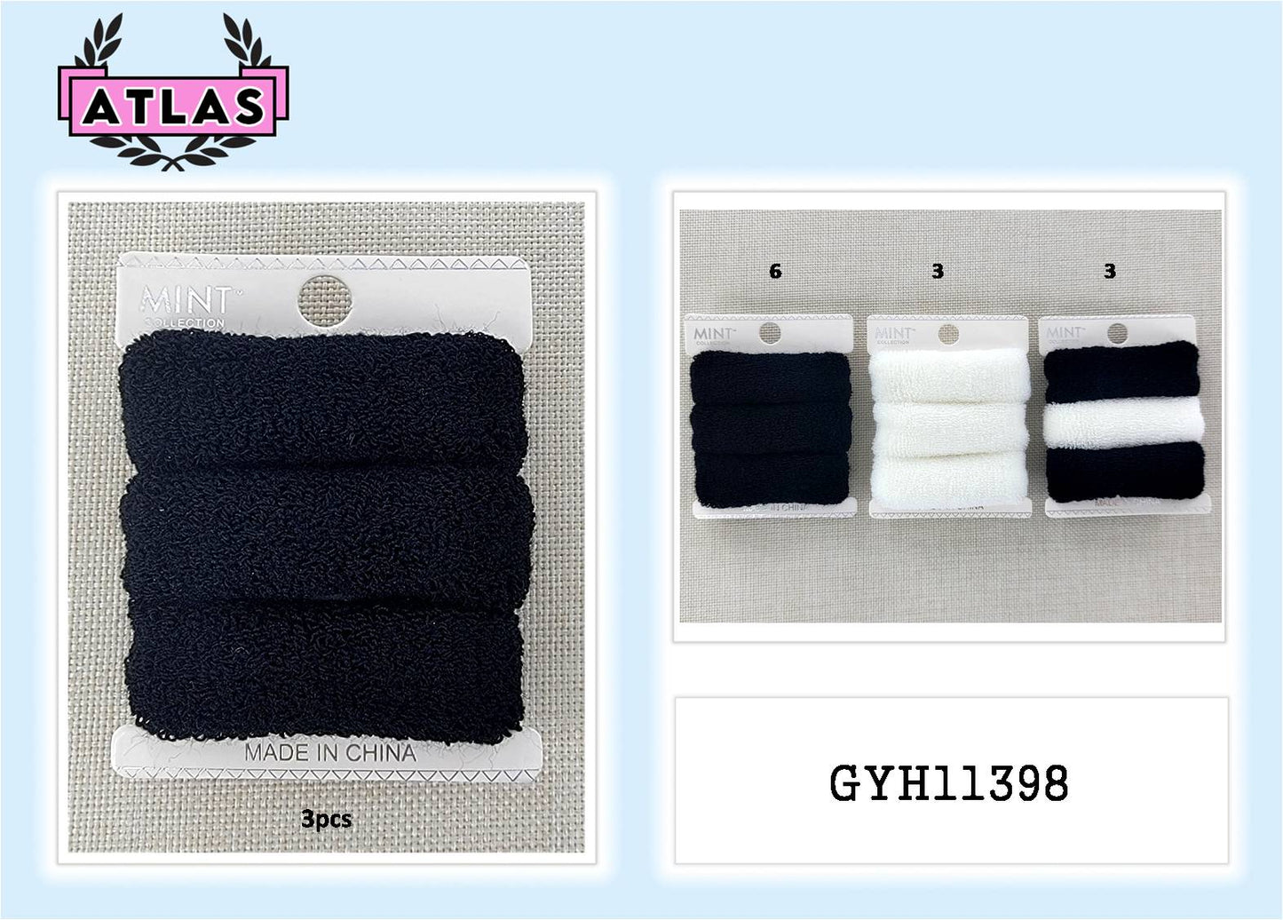 GYH11398 - Woolen Hair Tie 3 Pce Set