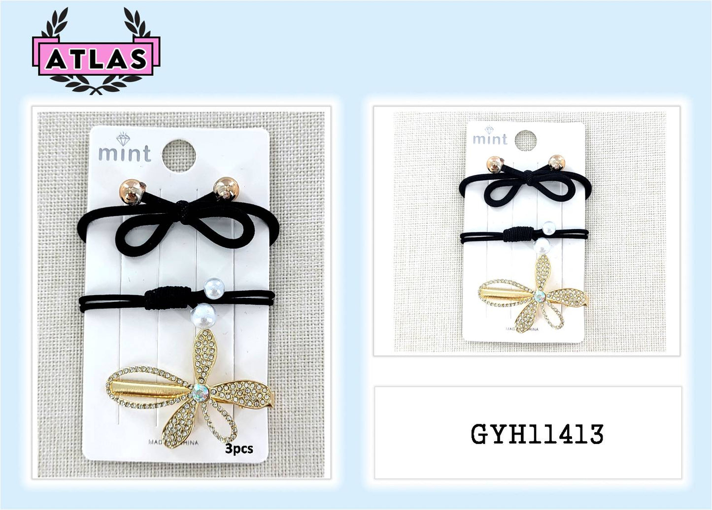 GYH11413 - Flower Clip & Hair Tie Set