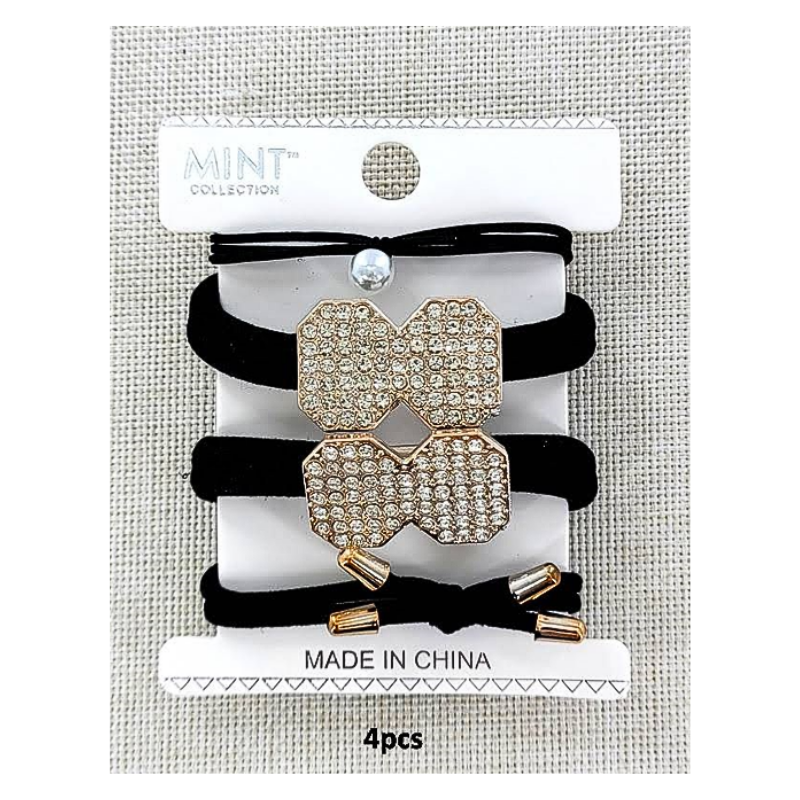 GYH11431 - Bow Hair Tie 4 Pce Set