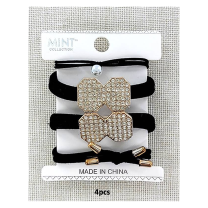 GYH11431 - Bow Hair Tie 4 Pce Set