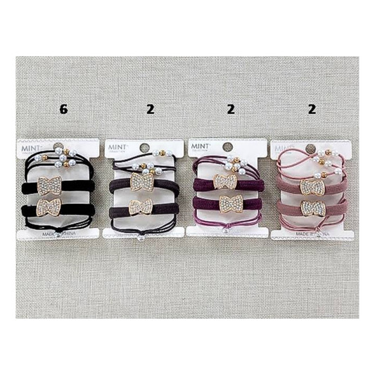 GYH11439 - Bow Hair Tie 4 Pce Set