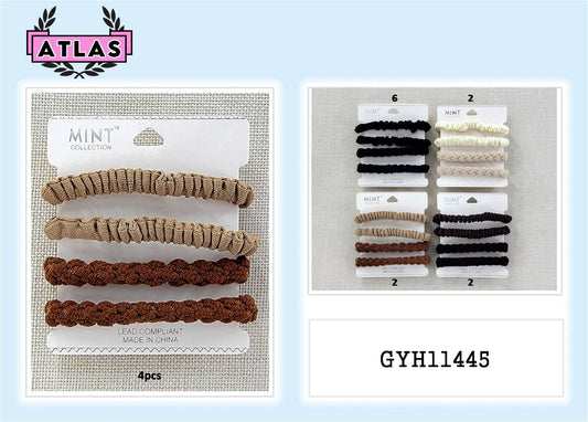 GYH11445 - Assorted Hair Tie 4 Pce Set