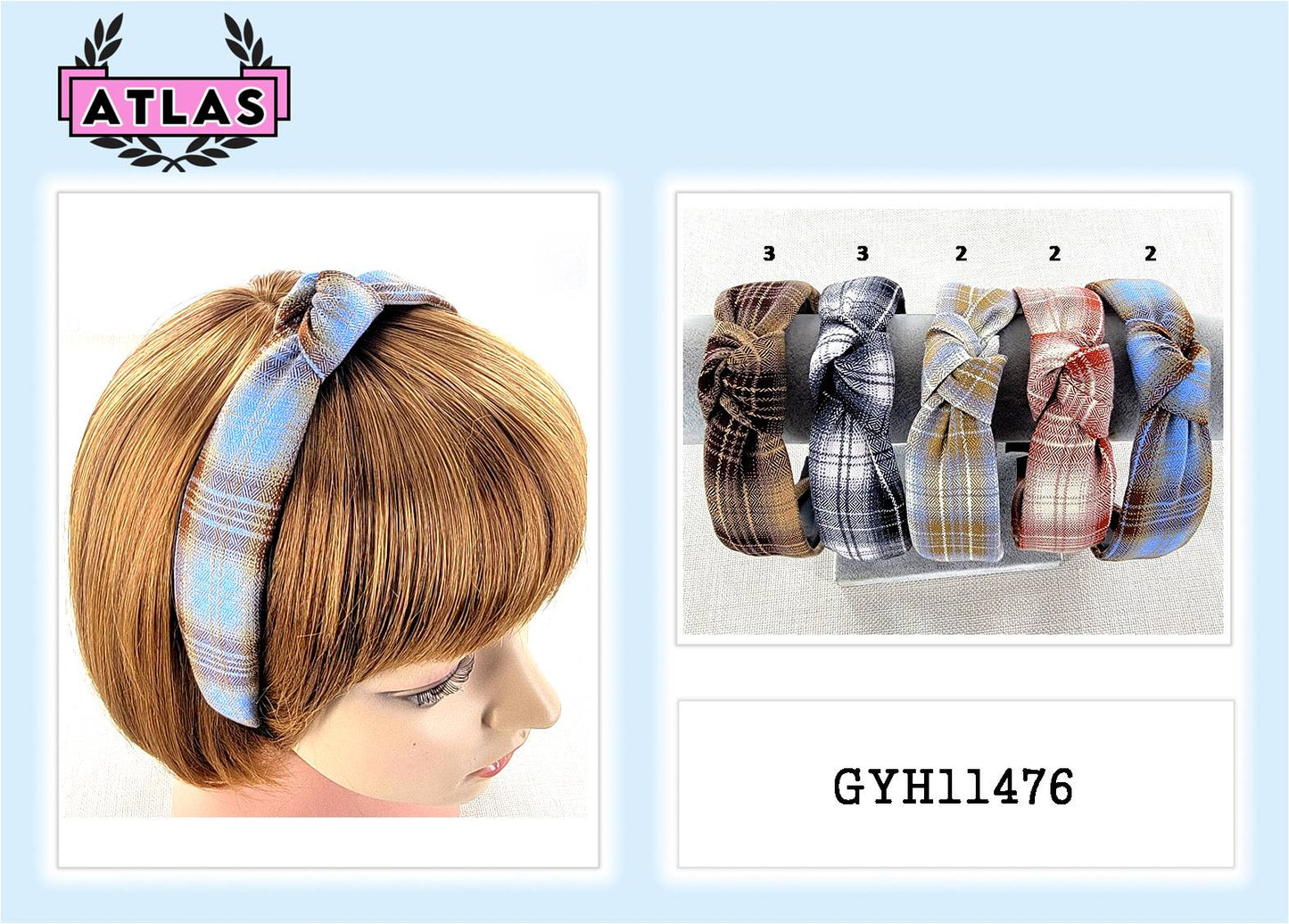 GYH11476 - Plaid Hairband