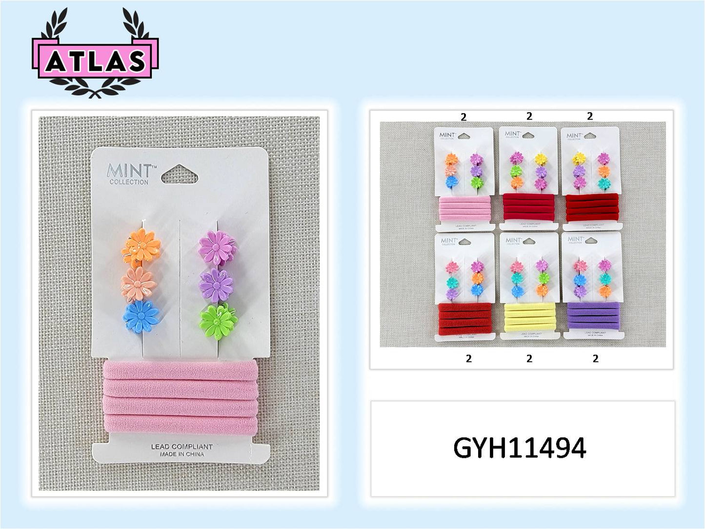 GYH11494 - Mini Flower Hair Clip Set