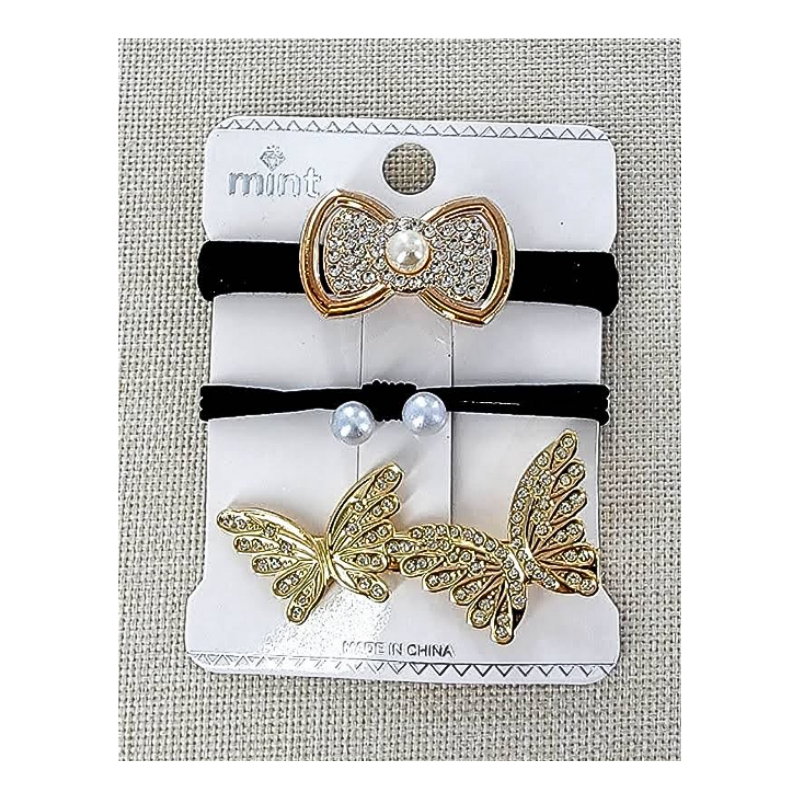 GYH11545 - Butterfly Clip & Hair Tie Set