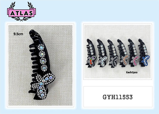 GYH11553 - Rhinestone Butterfly Banana Clip