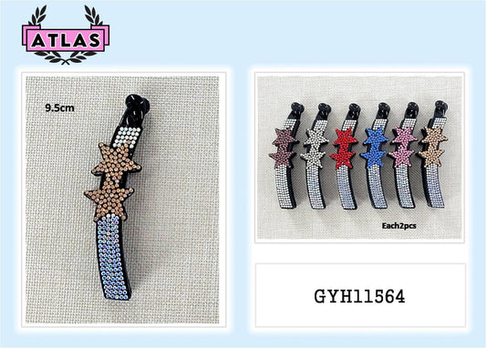 GYH11564 - Rhinestone Star Banana Clip