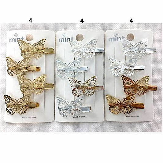 GYH11568 - Metal Butterfly Hair Clip Set