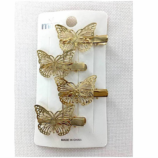 GYH11568 - Metal Butterfly Hair Clip Set